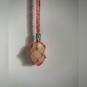 Handmade milky quartz energy healing necklace